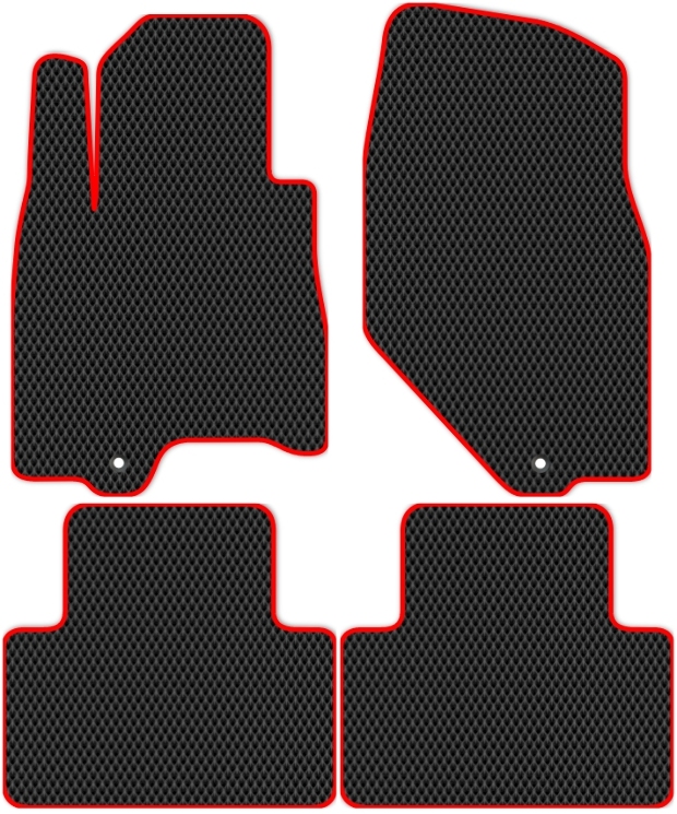 Коврики ЭВА "EVA ромб" для Infiniti FX30d (suv) 2012 - 2013, черные, 4шт.