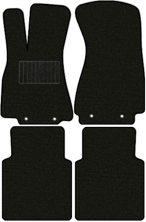 Коврики текстильные "Комфорт" для Jaguar XJ VIII (седан Long (LWB) / X350) 2003 - 2009, черные, 4шт.