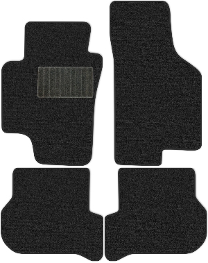 Коврики текстильные "Классик" для Volkswagen Golf Plus (хэтчбек 5 дв / Mk5) 2008 - 2014, темно-серые, 4шт.