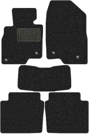 Коврики текстильные "Комфорт" для Mazda 6 III (седан / GL) 2017 - Н.В., темно-серые, 5шт.