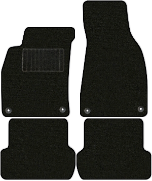Коврики текстильные "Комфорт" для Audi A4 II (кабриолет / B6) 2000 - 2006, черные, 4шт.