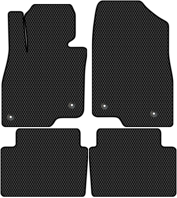 Коврики ЭВА "EVA ромб" для Mazda CX-4 I (suv / SUV) 2016 - Н.В., черные, 4шт.