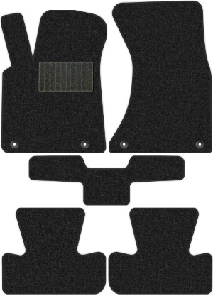 Коврики текстильные "Классик" для Audi Q5 I (suv / 8R) 2012 - 2017, темно-серые, 5шт.