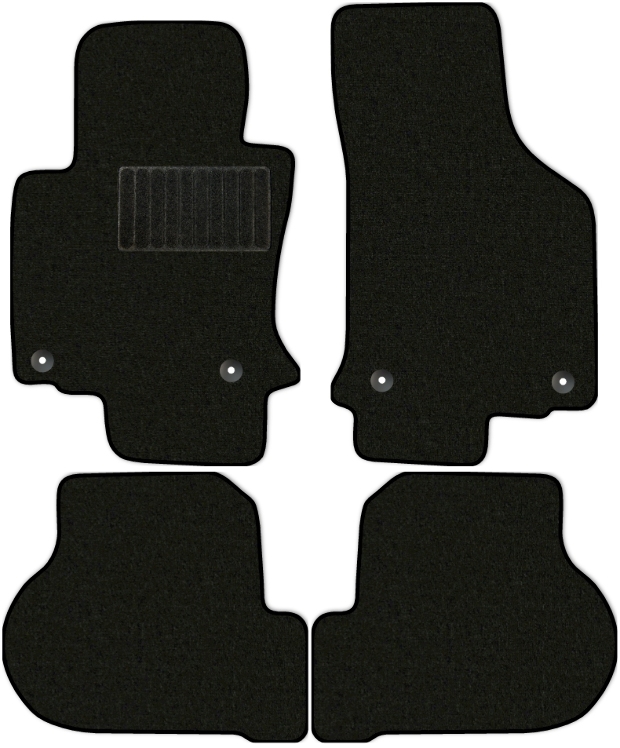 Коврики текстильные "Стандарт" для Volkswagen Golf V (хэтчбек 5 дв / Mk5) 2003 - 2008, черные, 4шт.