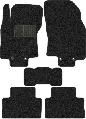 Коврики текстильные "Комфорт" для Nissan Qashqai II (suv / J11 Россия) 2016 - 2018, темно-серые, 5шт.