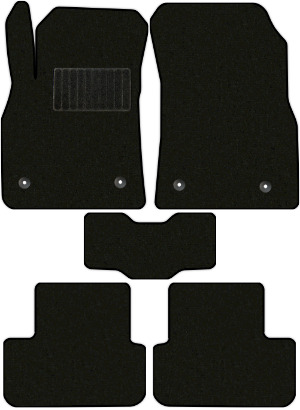 Коврики текстильные "Классик" для Daewoo Lacetti II (седан / J300) 2008 - 2011, черные, 5шт.