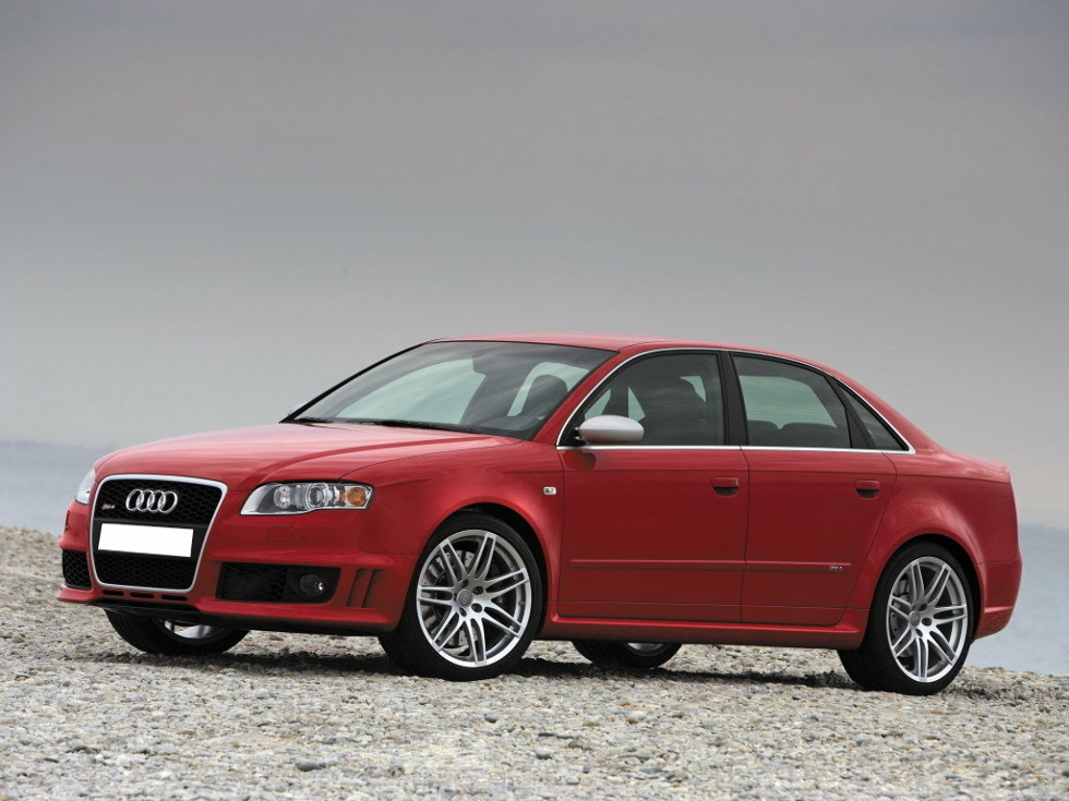 Коврики ЭВА "EVA ромб" для Audi RS4 (седан / B7) 2005 - 2008, черные, 4шт.