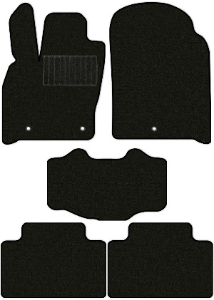 Коврики текстильные "Стандарт" для Jeep Grand Cherokee IV (suv / WK2) 2010 - 2013, черные, 5шт.