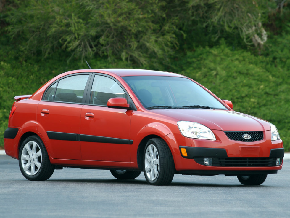 Коврики текстильные "Комфорт" для Kia Rio II (седан / JB) 2005 - 2009, ые, 4шт.