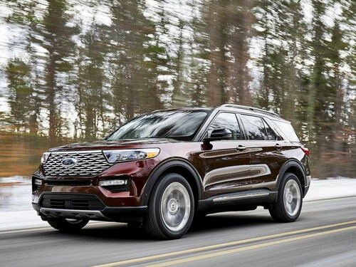 Коврики ЭВА "EVA сота" для Ford Explorer VI (suv / U625) 2019 - Н.В., черные, 6шт.