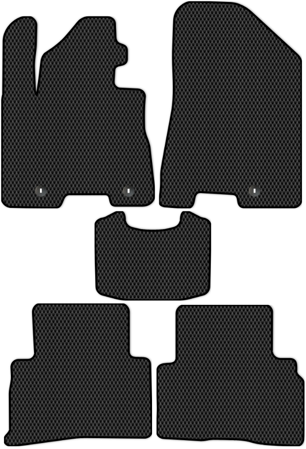 Коврики ЭВА "EVA ромб" для Kia Sportage IV (suv / QL) 2018 - 2021, черные, 5шт.
