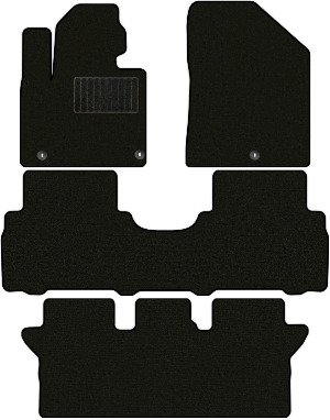 Коврики текстильные "Стандарт" для Kia Sorento Prime III (suv  7 мест / UM) 2017 - 2020, черные, 4шт.