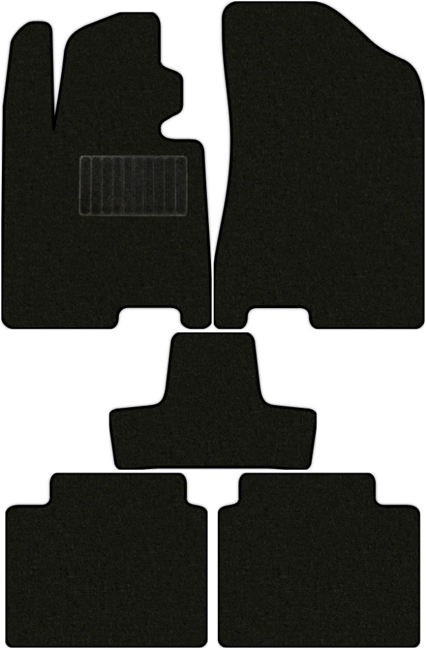 Коврики текстильные "Комфорт" для Kia K5 (седан / DL) 2022 - Н.В., черные, 5шт.